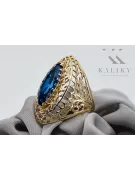 Пръстен Винтидж Сапфир 14K жълто злато vrc090y